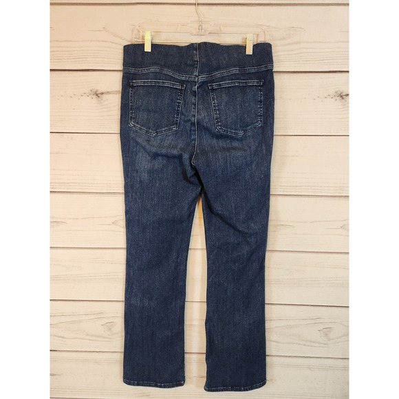 NYDJ Women's Blue Solid Mid Rise Cotton Pockets Ankle Jeggings‎ Jeans Size Large - Picture 2 of 7